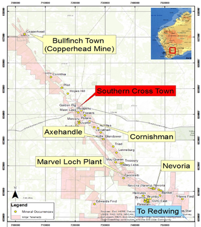 Barton Gold mining map